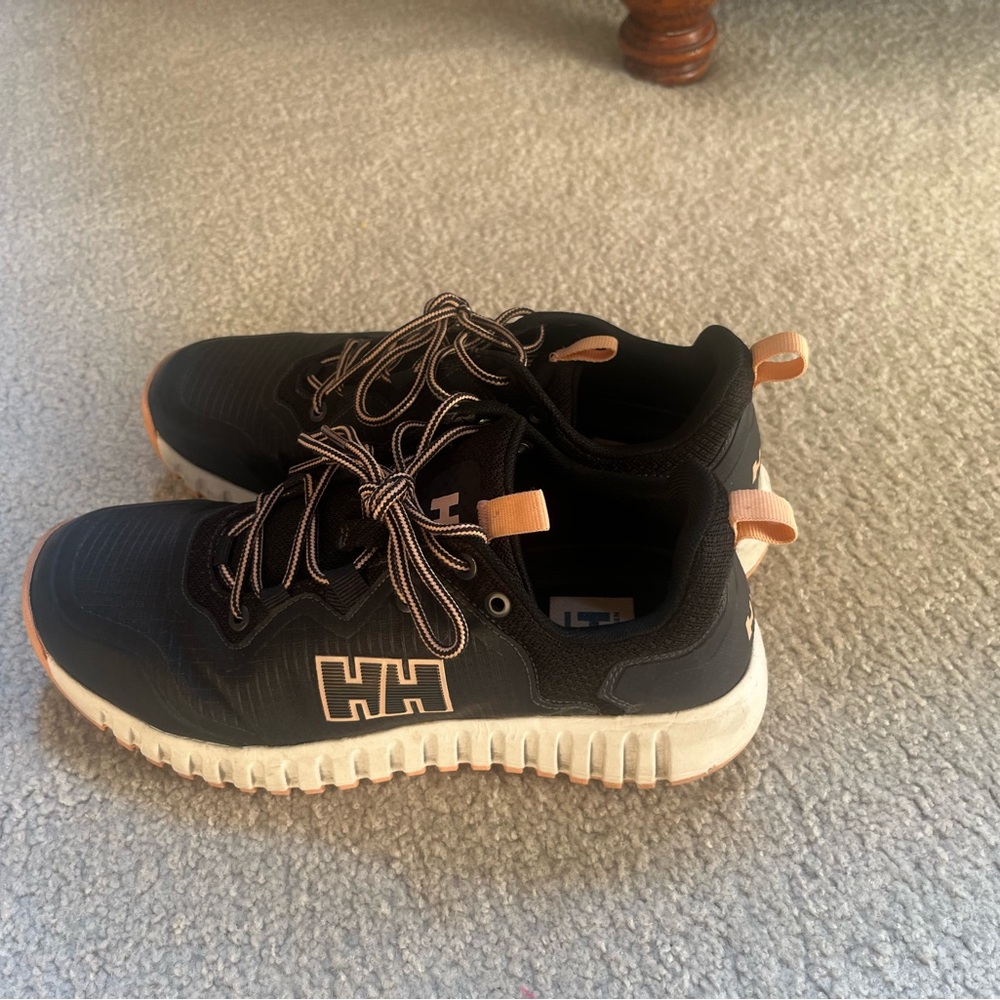 Helly Hansen Black Sneakers with Orange Highlights